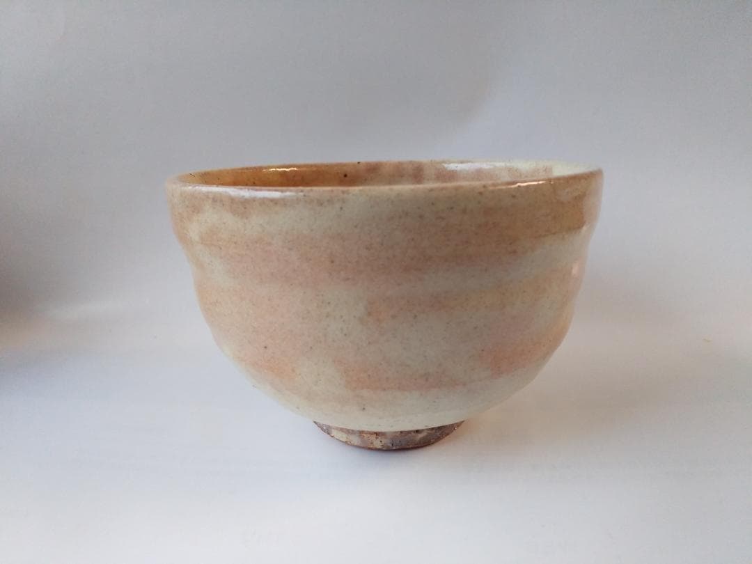 美濃焼 いちい窯 横井清秀 作 粉引 寿老人 茶碗 共箱 共布 栞 抹茶碗 新品