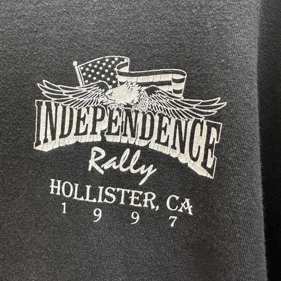 【90sモーターサイクル】ハーレーダビッドソン　Tシャツ　両面プリント　XL　黒