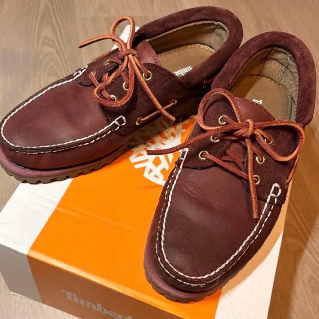 ティンバーランド timberland デッキシューズ 3 eye バーガンディ
