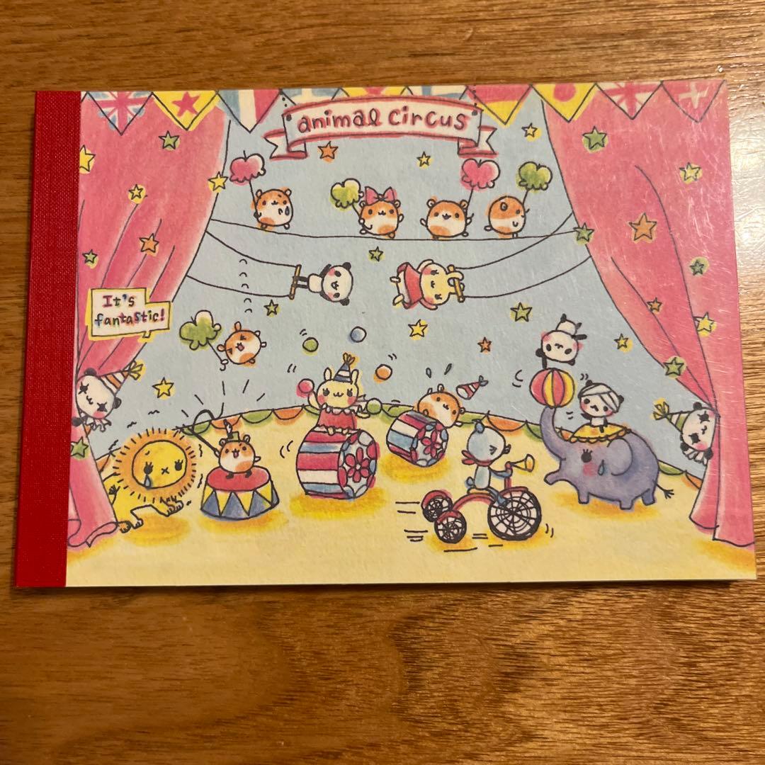 平成レトロ　メモ帳　クーリア　アニマルサーカス　うさぎ　ハムスター　パンダ