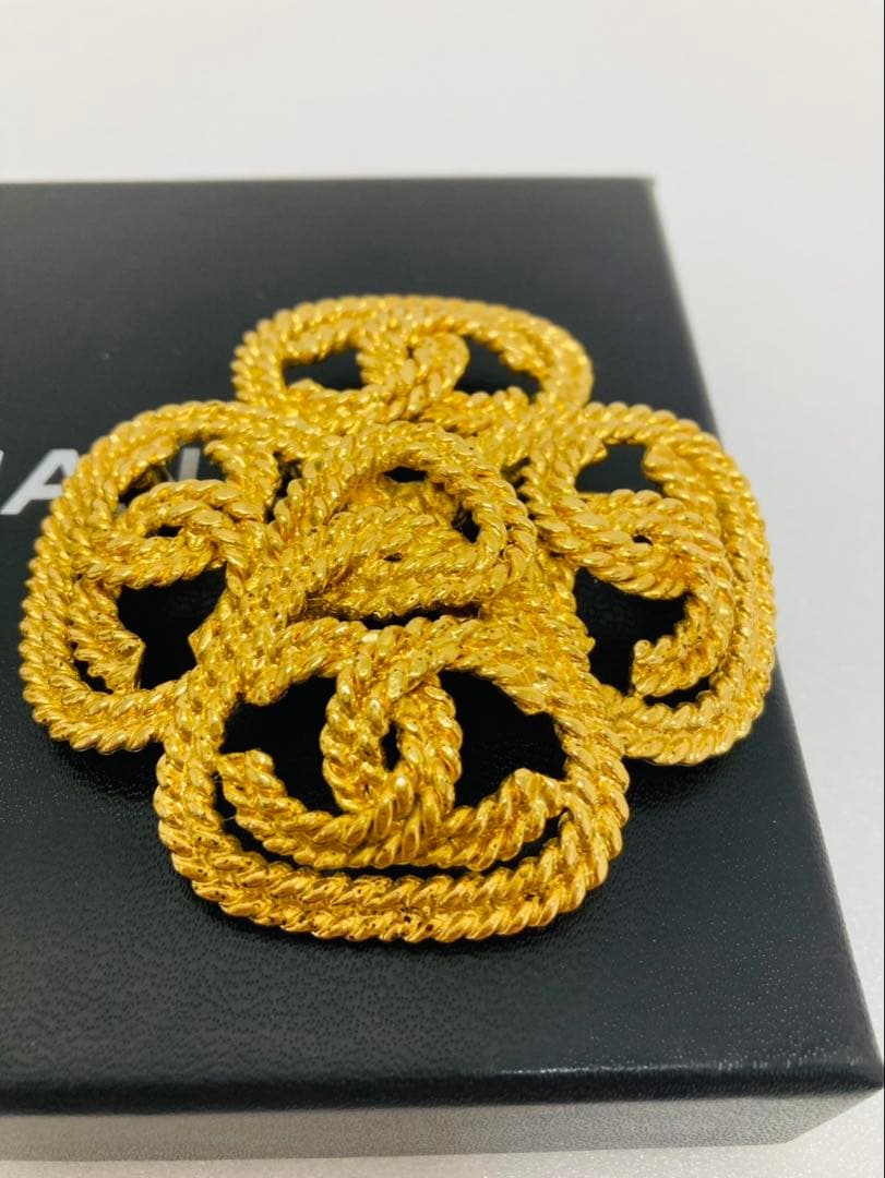 【ヴィンテージ】 シャネル ブローチ ココマーク クローバーモチーフCHANEL