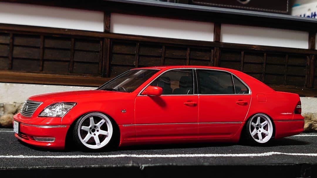 1/24 アオシマ 30セルシオ ドリ車 完成品