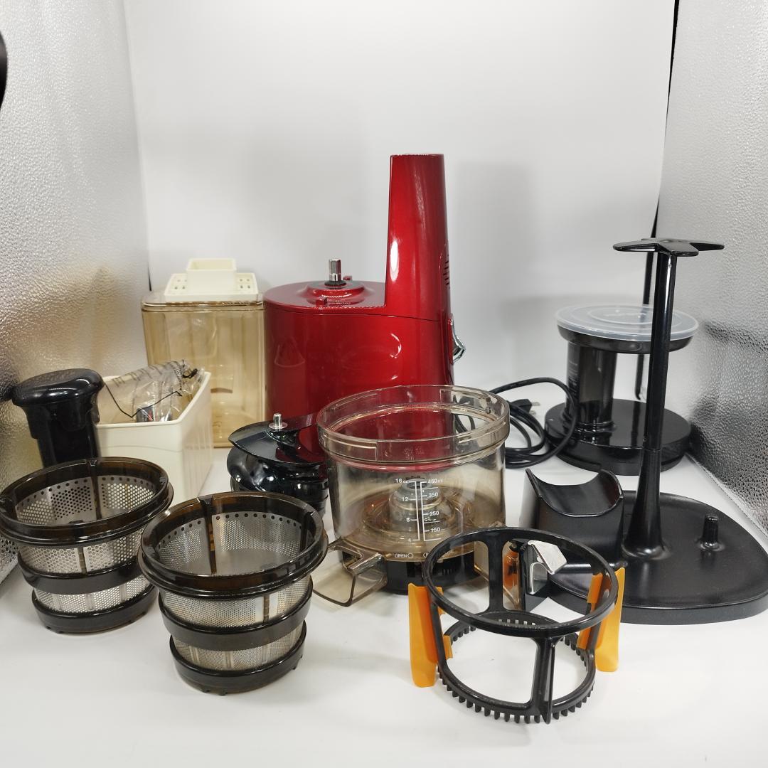 美品　Hurom　スロージューサー　H-AA-RBA17　ヒューロム　レッド