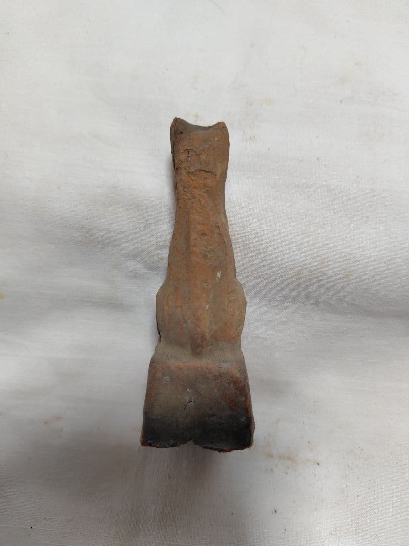 鉄砲狐3体　古道具　陶人形　土人形　アンティーク　鉄砲狐　今戸焼　稲荷　素焼