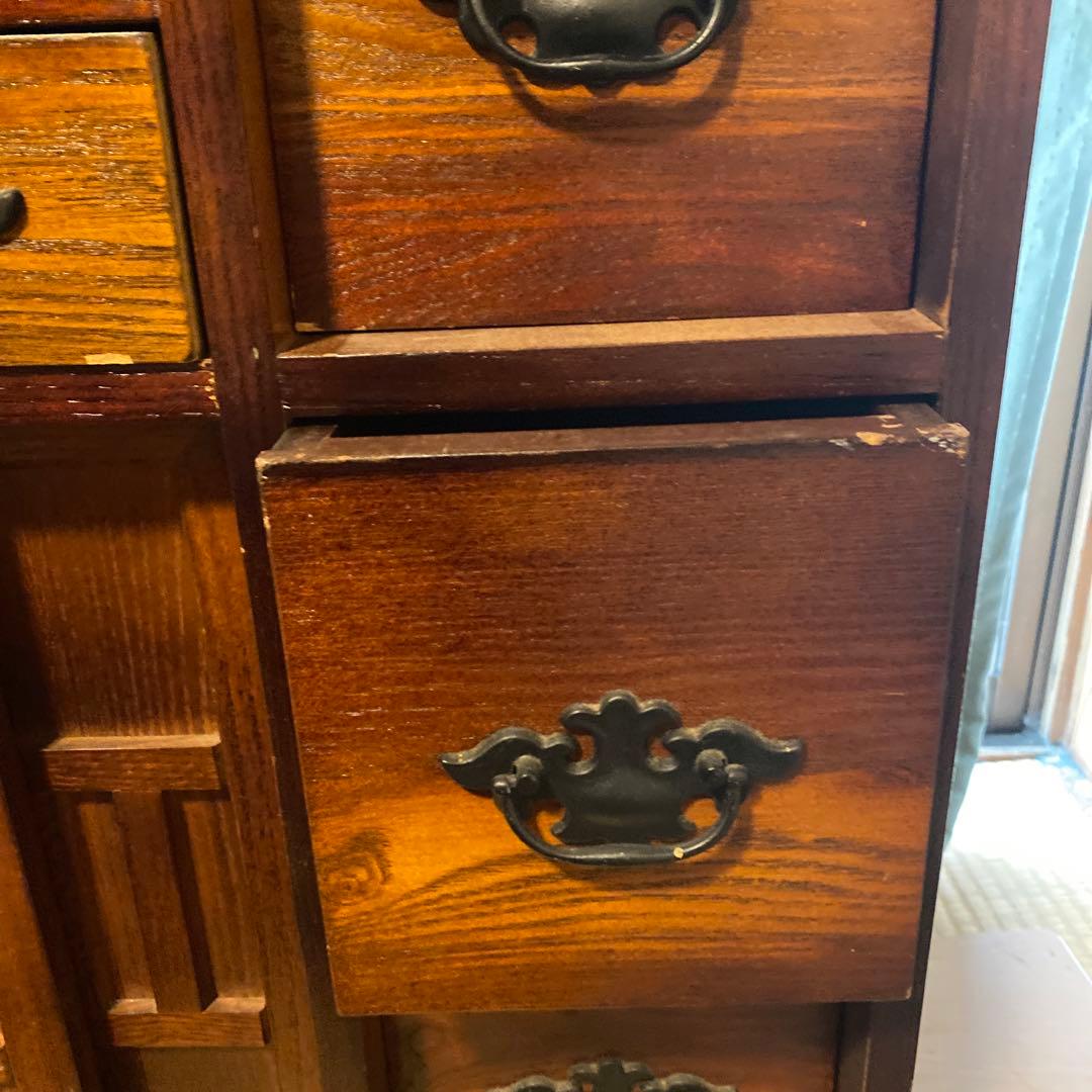 木製階段状引き出しタンス