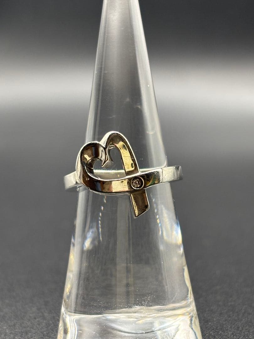 Tiffany ラビングハート 1Pダイヤ リング 指輪