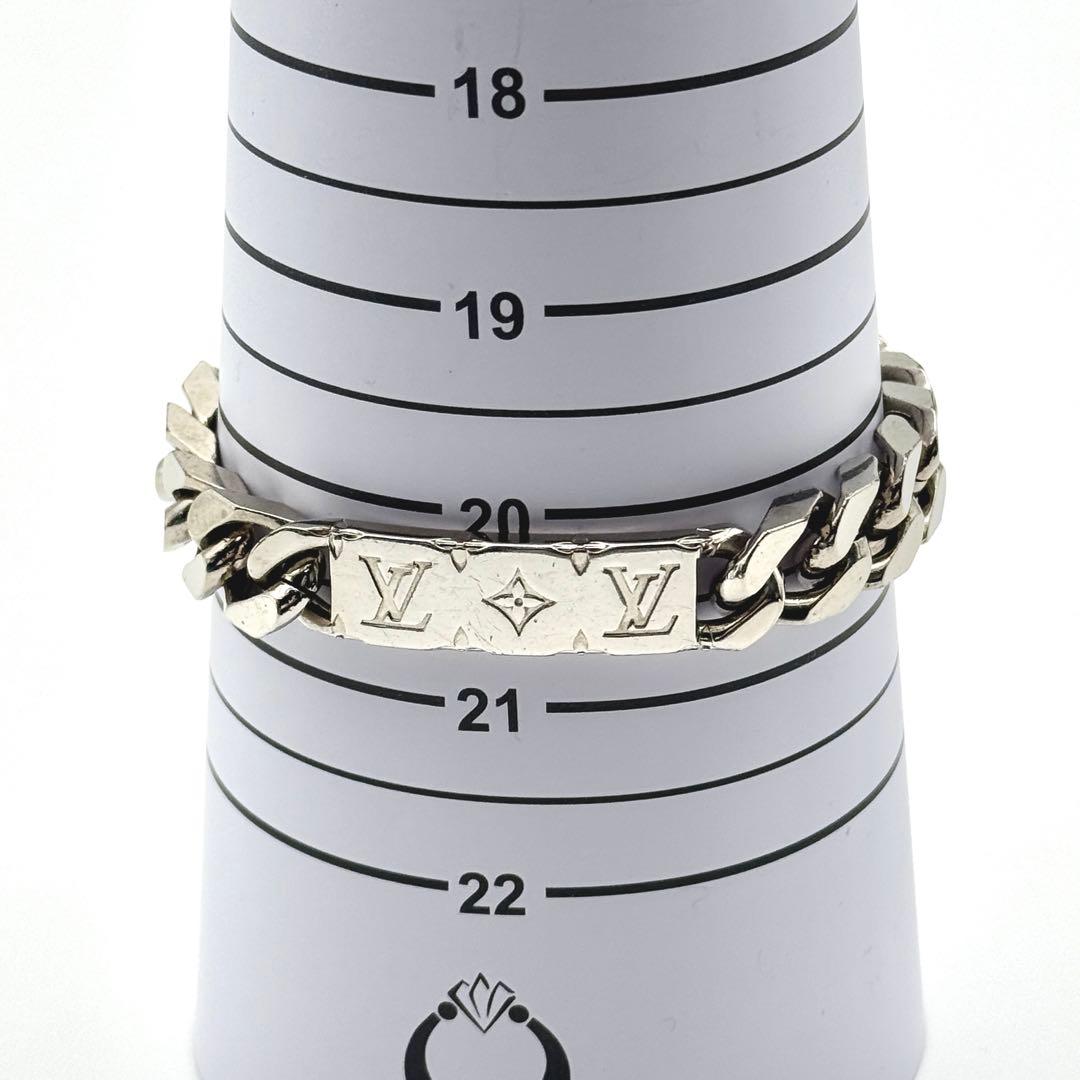 ルイヴィトン ブレスレット ブラスレ チェーン モノグラム シルバー LV 喜平