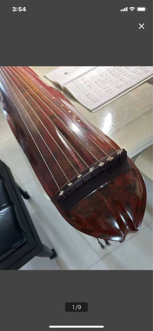 【新品★一流手工品古琴★純漆】鄭孟金監制　蕉葉式（バナナリーフ）演奏・収蔵級古琴