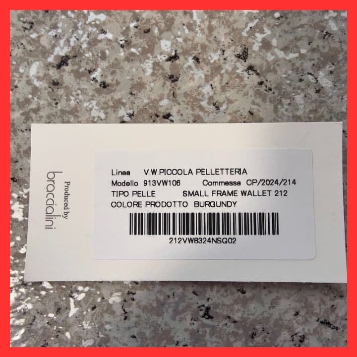 【新品】ヴィヴィアンウエストウッド三つ折り財布913VW106 BURGUNDY