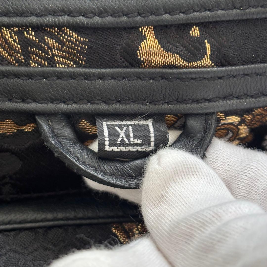 【未使用品】DEGNER デグナー金襴 レザージャケット「雲龍」XL ブラック