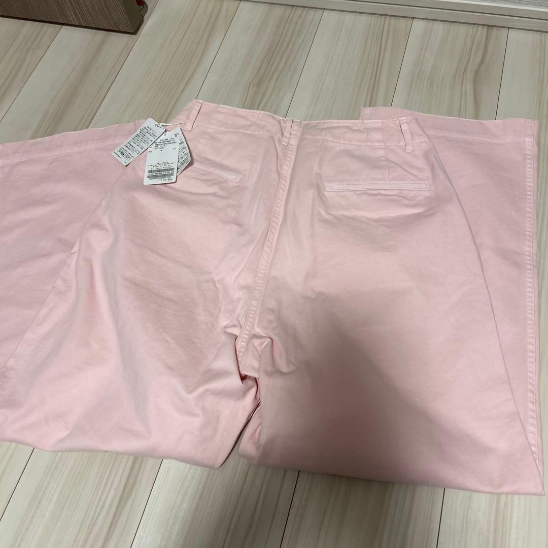 Higuchi×S チノワイドパンツ　ピンク