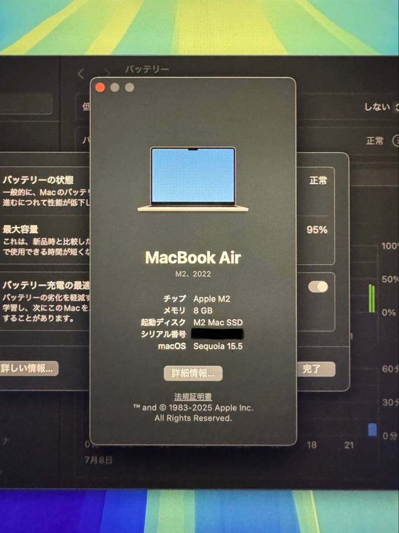 MacBook本体 Macbook Air M2 2022 8GB / 512GB