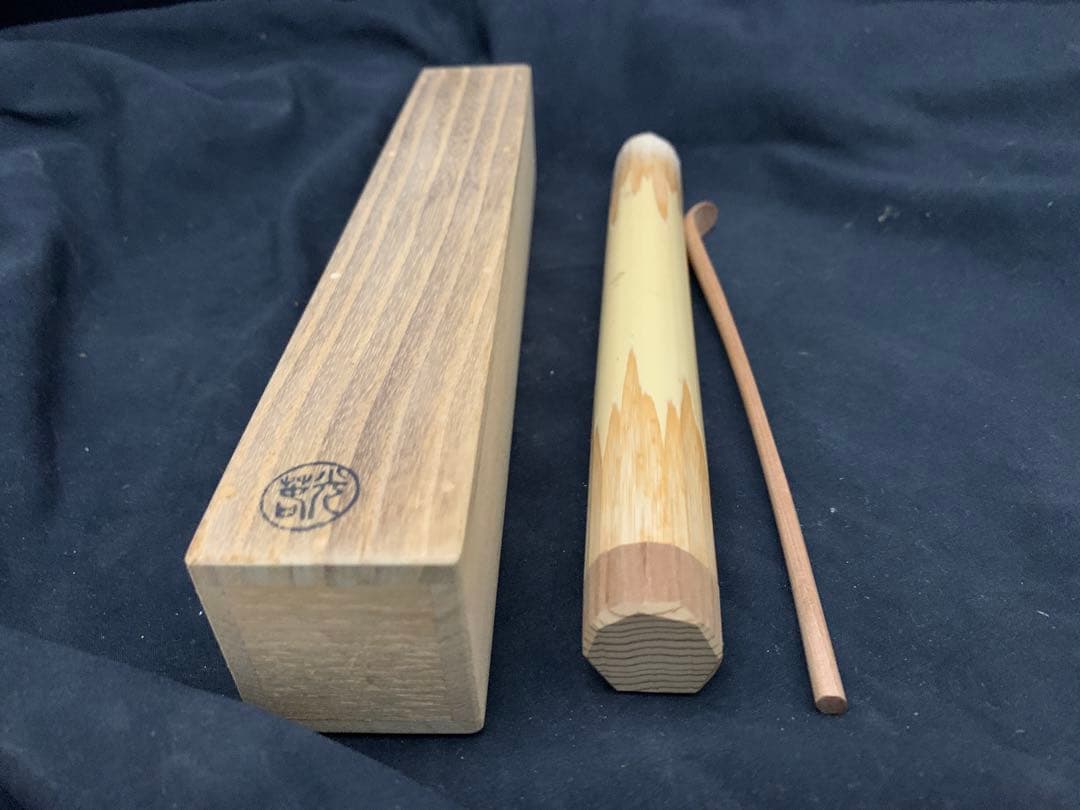 茶杓　銘「涼風」　建仁寺 竹田益州老師　共筒　共箱　茶道具