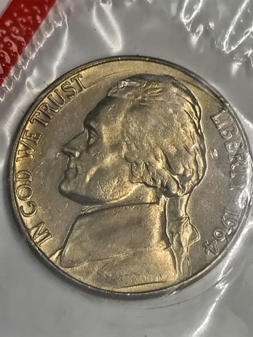 pn448 エラー銀貨 1964年D. アメリカ合衆国 ５種セット 50Cエラー