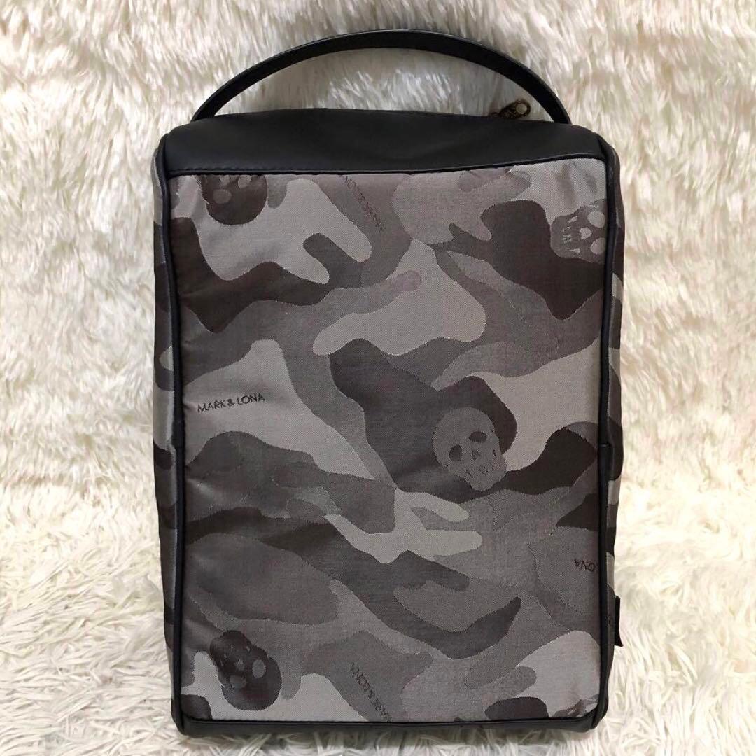未使用級☆MARK&LONA マークアンドロナ シューズケース カモフラ