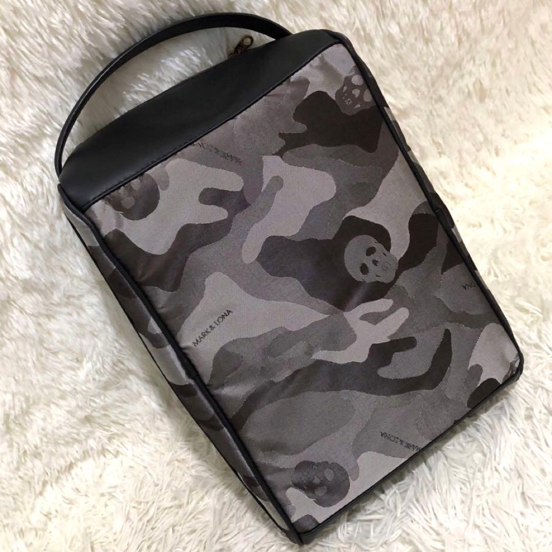 未使用級☆MARK&LONA マークアンドロナ シューズケース カモフラ