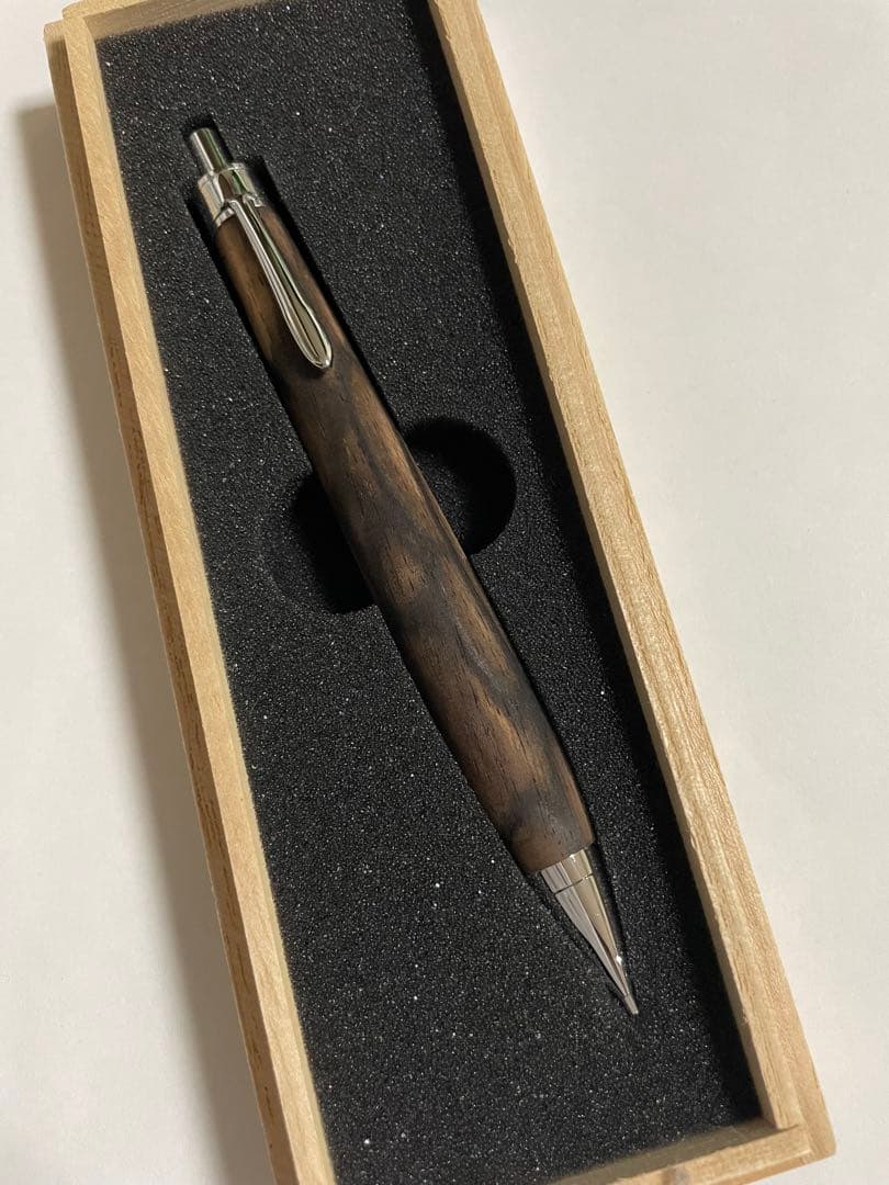 ペン工房翌檜　シャーペン　0.5mm 特上　黒柿孔雀杢
