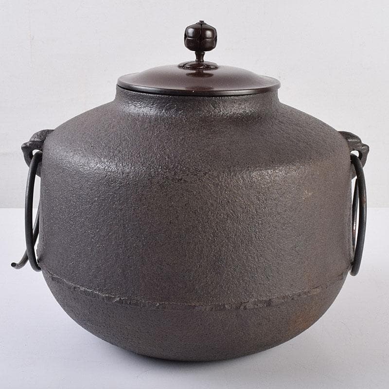 煎茶道具　釜師　佐藤清光作　阿弥陀堂釜　鉄釜　鉄釜　共箱　V　R8943B