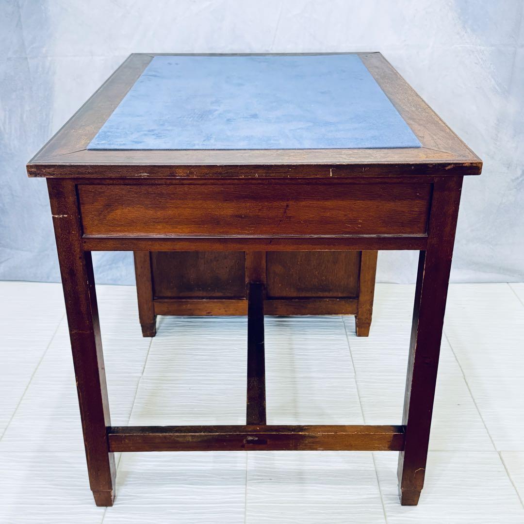 アンティーク 裁縫デスク 引き出し付き フェルト天板 大正レトロ 昭和レトロ