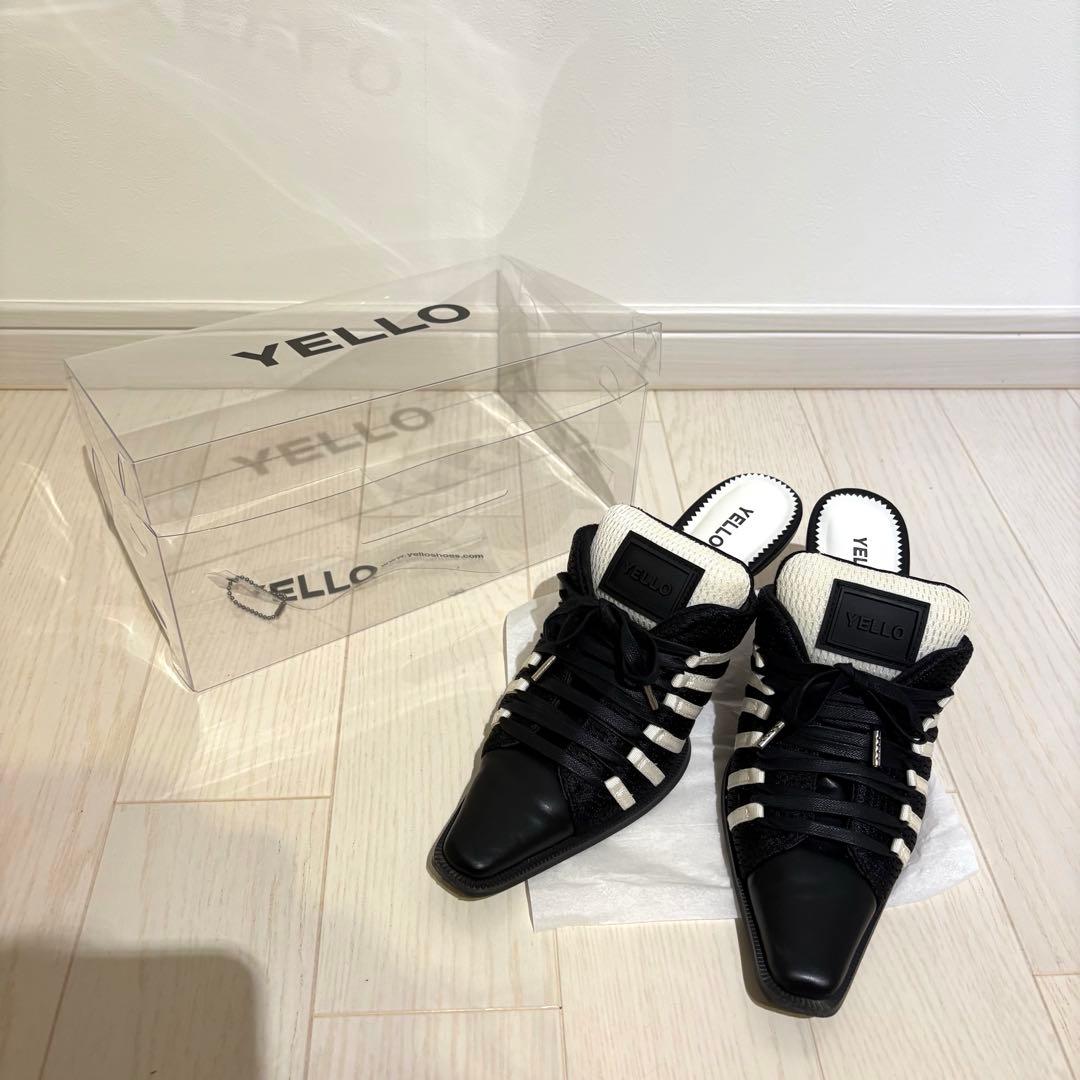 靴 YELLO MONOCHROME SNEAKER MULES