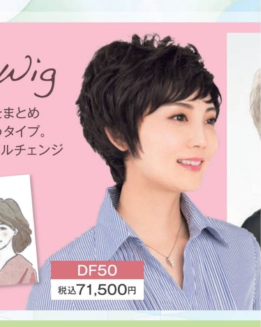 試着のみ(フォンテーヌ fontaine)ダークブラウン ショートフルウィッグ