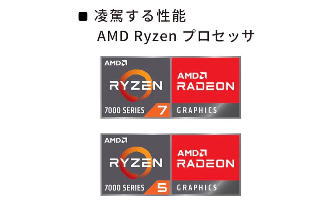 FMV Ryzen 7 15.6インチノートPC