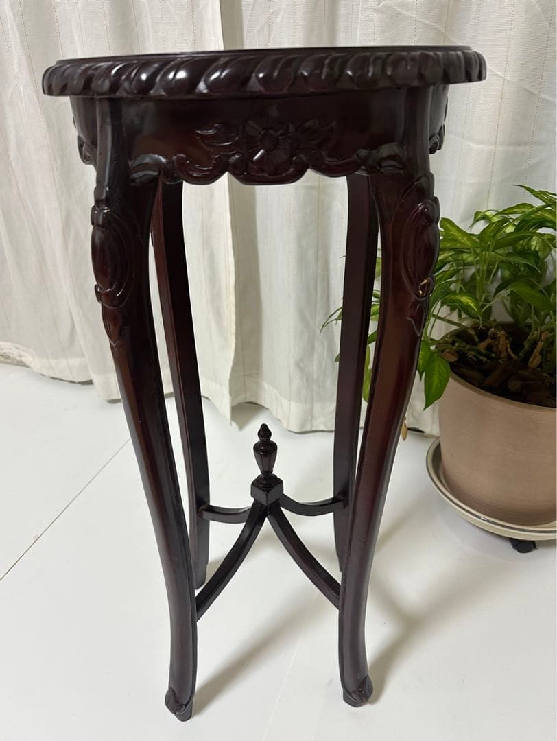 アンティーク調 クラシック ヨーロッパ家具 花台 サイドテーブル 猫足