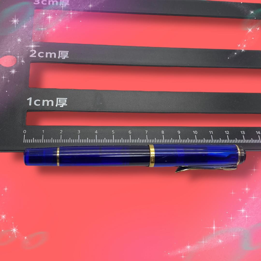 《美品》 ペリカン 万年筆 トラディショナル M200 スケルトン ダークブルー