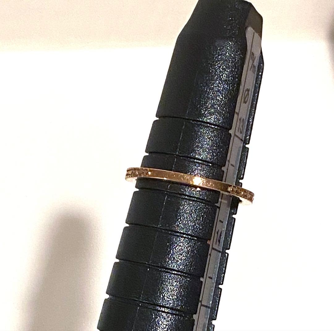 NOJESS ピンクゴールド ピンキーリング ダイヤモンド リボン K10