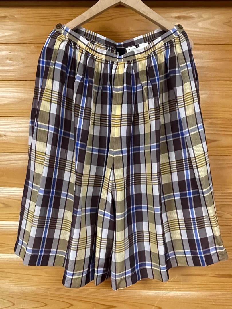 トリコ　コムデギャルソン　チェックキュロットスカート