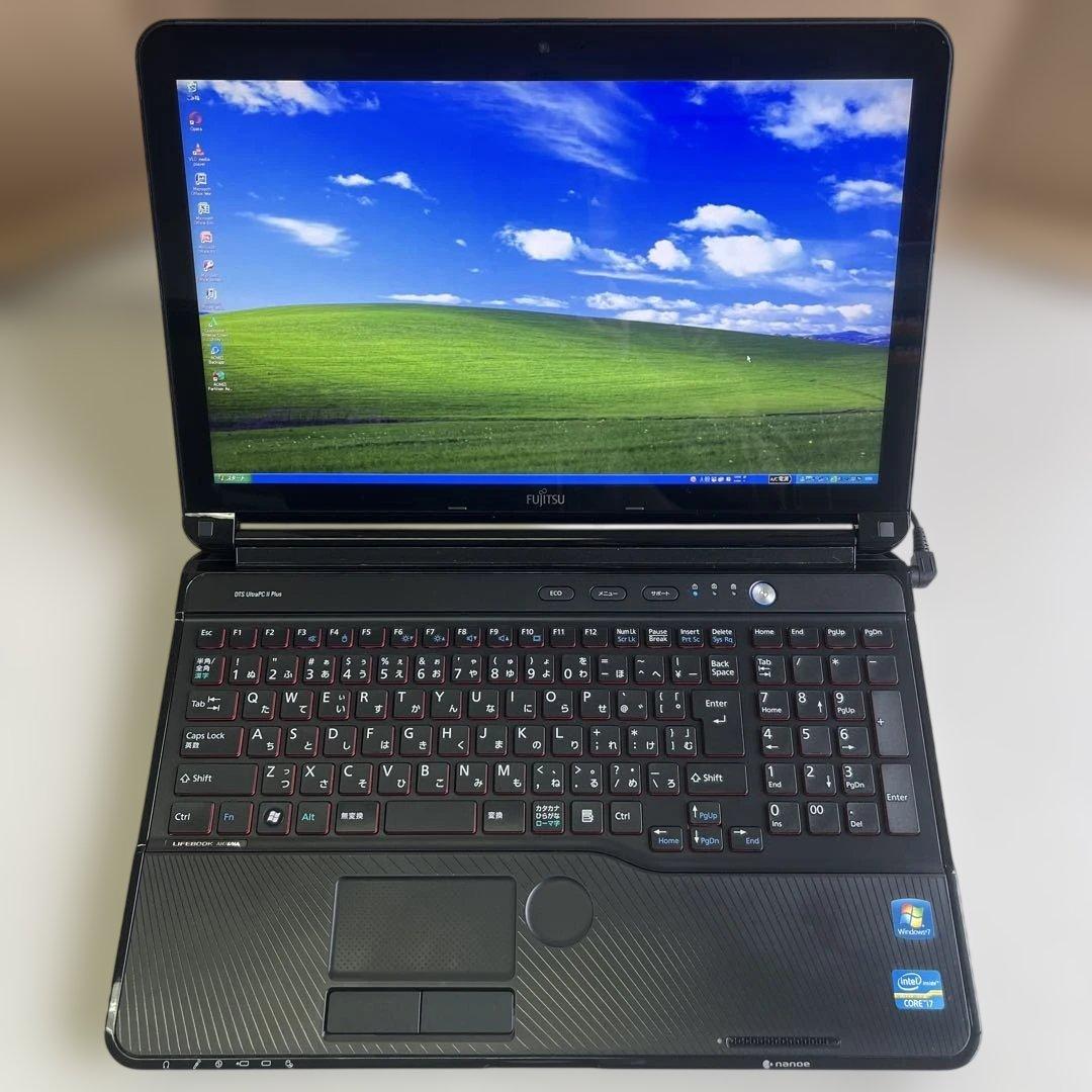 ☆訳有超美品☆WindowsXP☆富士通フルHD液晶15.6インチ大画面ノート☆