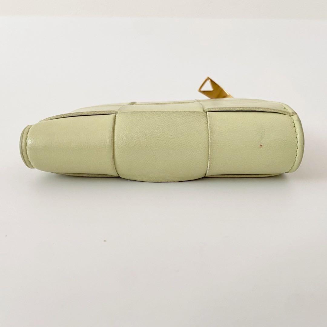 現行　ボッテガヴェネタ カセット スモール 二つ折りウォレット　トラバーチン