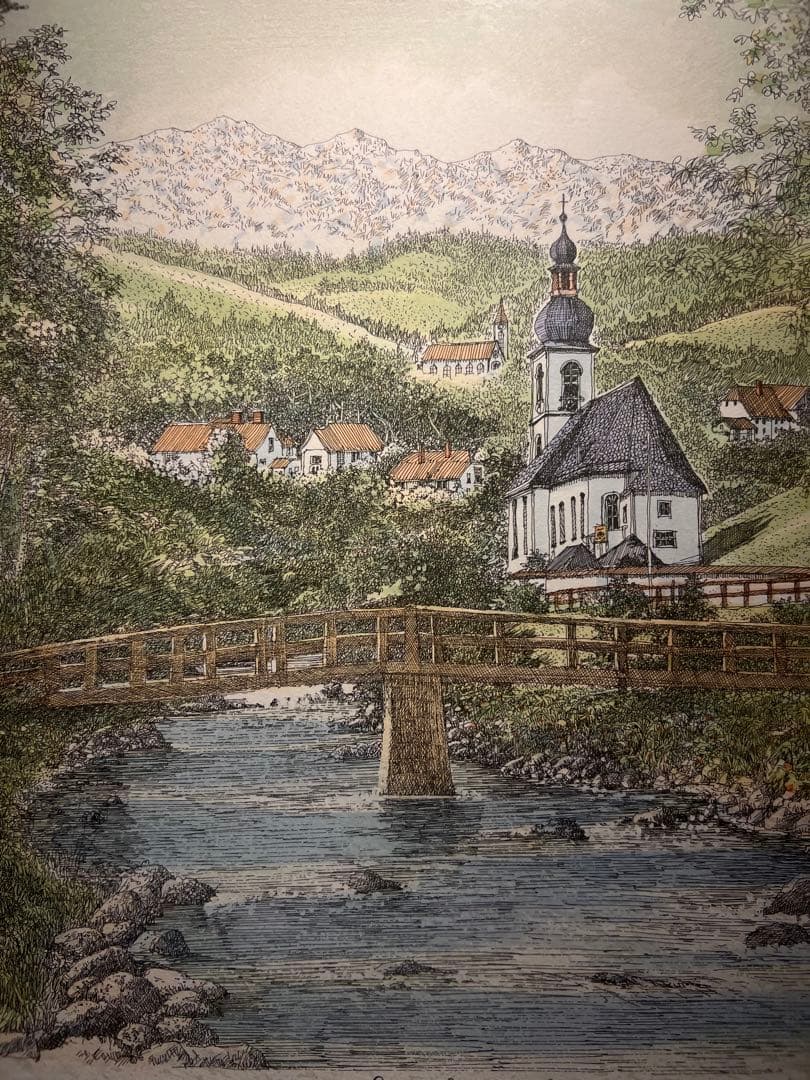 他の方発送×風景画lithograph限定300