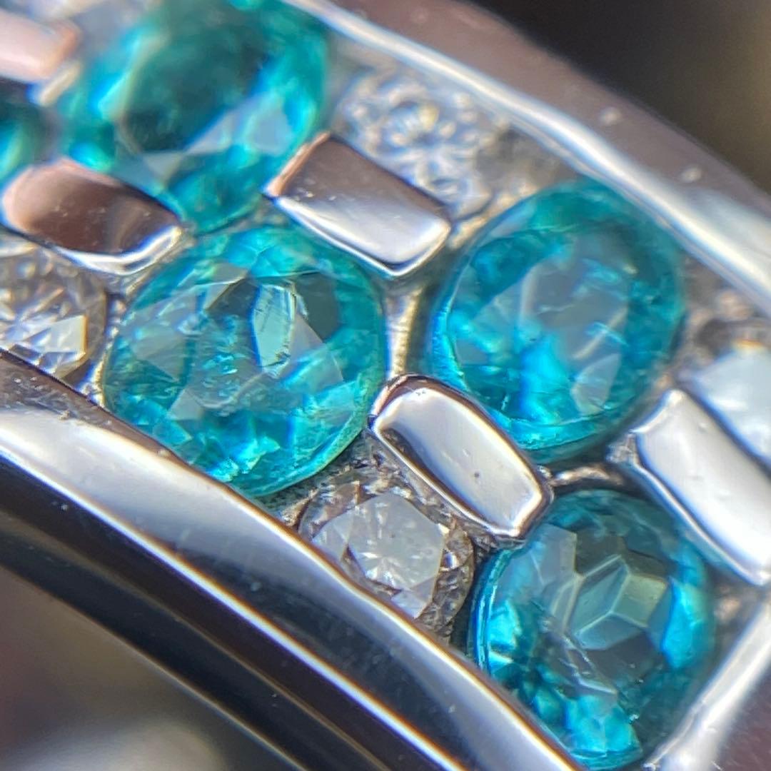 『専用です』天然パライバトルマリン ダイヤモンド 計0.67ct 中宝研ブラジル