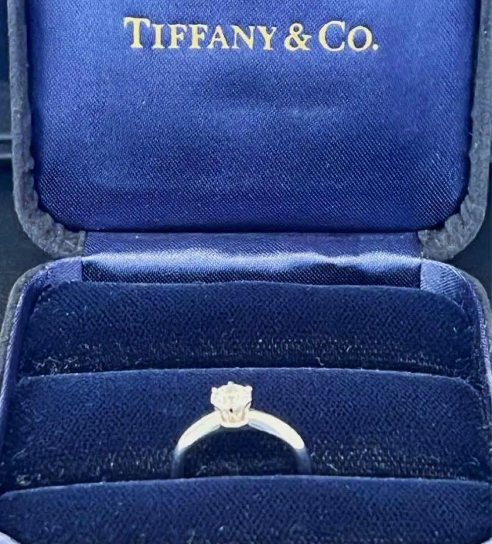 値下げ！Tiffany ソリティアダイヤモンド D VVS2 0.47ct 8号