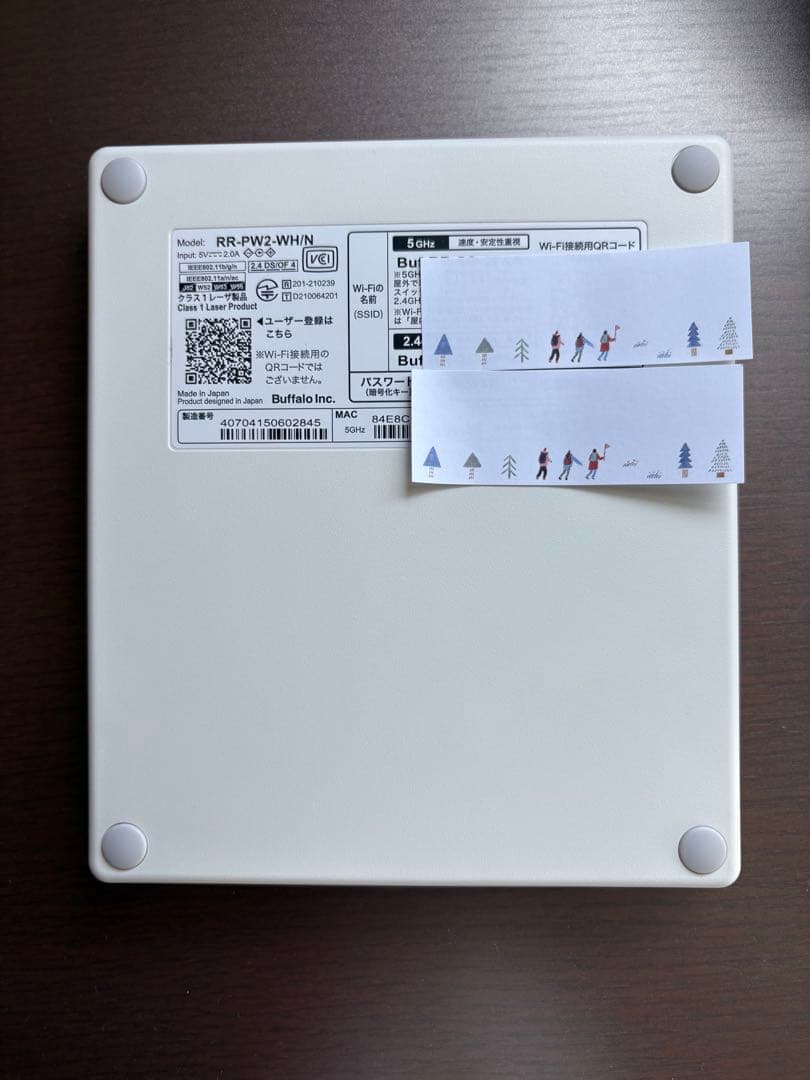 BUFFALO バッファロー　ラクレコ　RR-PW2-WH/D ほぼ新品