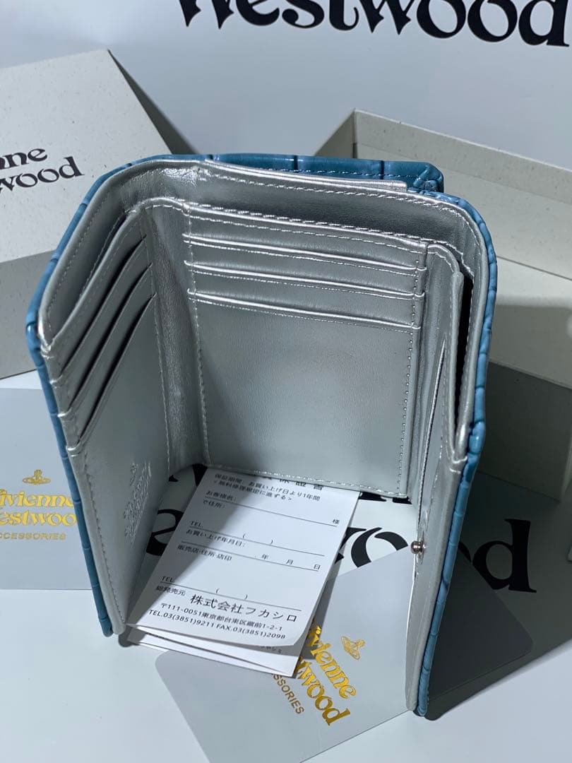 Vivienne Westwood 水色 三つ折り財布