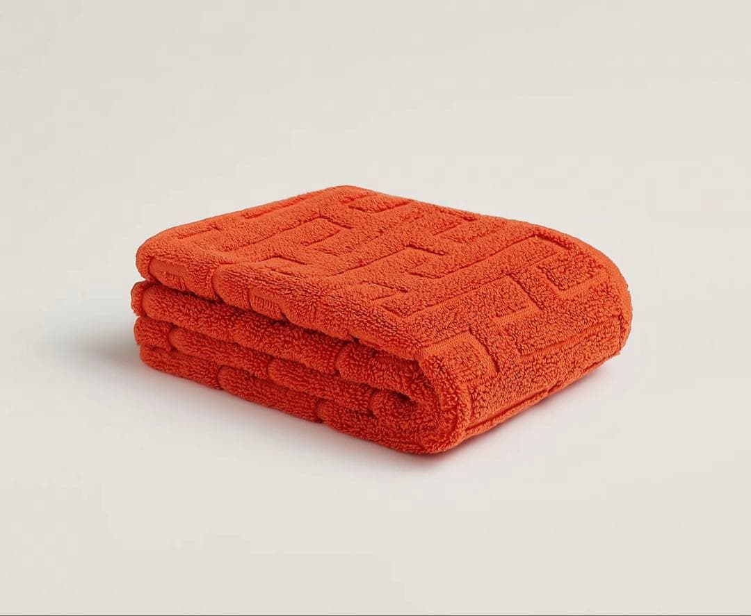 新品未使用　エルメス　ゲストタオル　≪ステアーズ≫ オレンジ