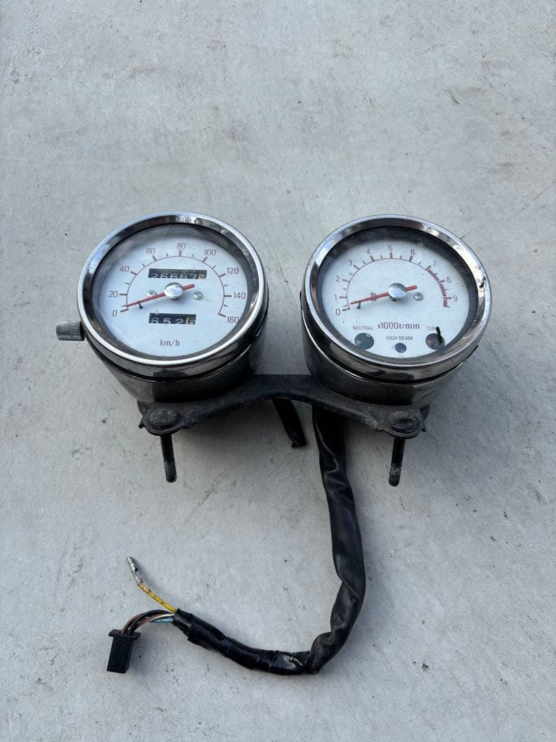 SR400純正1JRスピードメータータコメーターセット