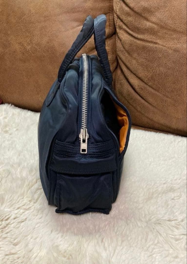 美品☆ ヘッドポーター PORTER ミニボストン バッグ ネイビー 吉田カバン