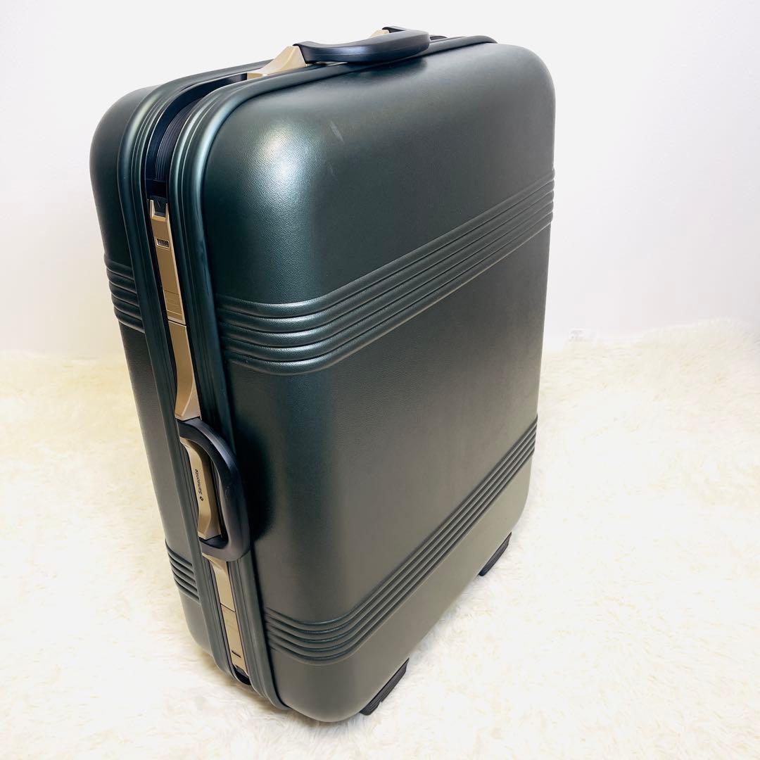 Samsonite サムソナイト スーツケース メタリックグリーン 鍵2本付き