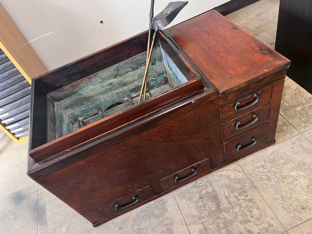 関東火鉢　長火鉢　火搔き・灰掻き　レトロ　アンティーク　骨董　古民具