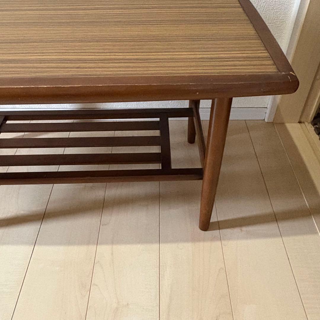オールドカリモクKarimoku センターテーブル ヴィンテージ 家具 棚付き