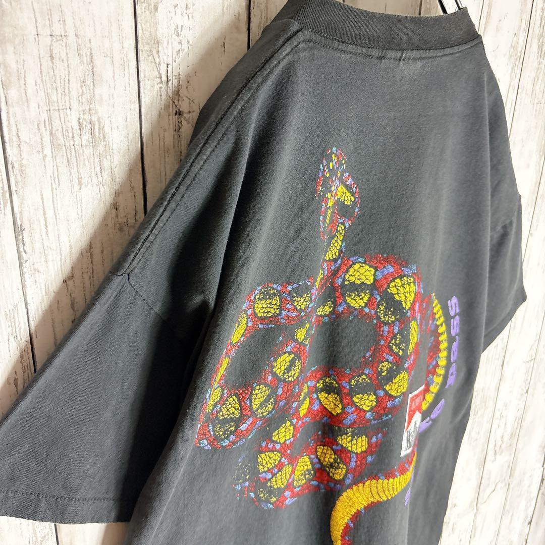 Marlboro マルボロ tシャツ スネークパス 両面 USA製 XL▲□