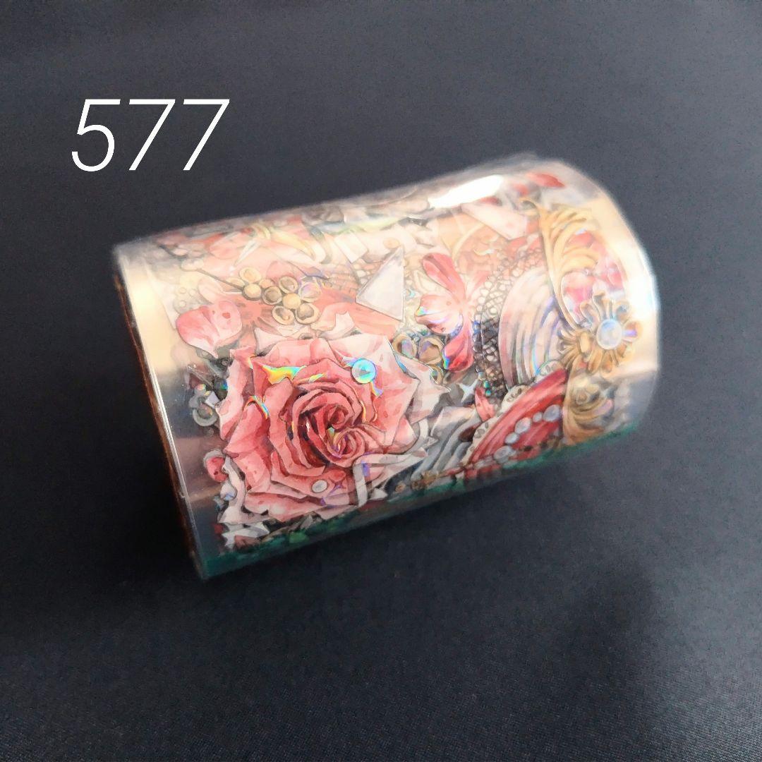 巻売 577★ 海外 マスキングテープ マステ PET 装飾 花 薔薇 贝壳光