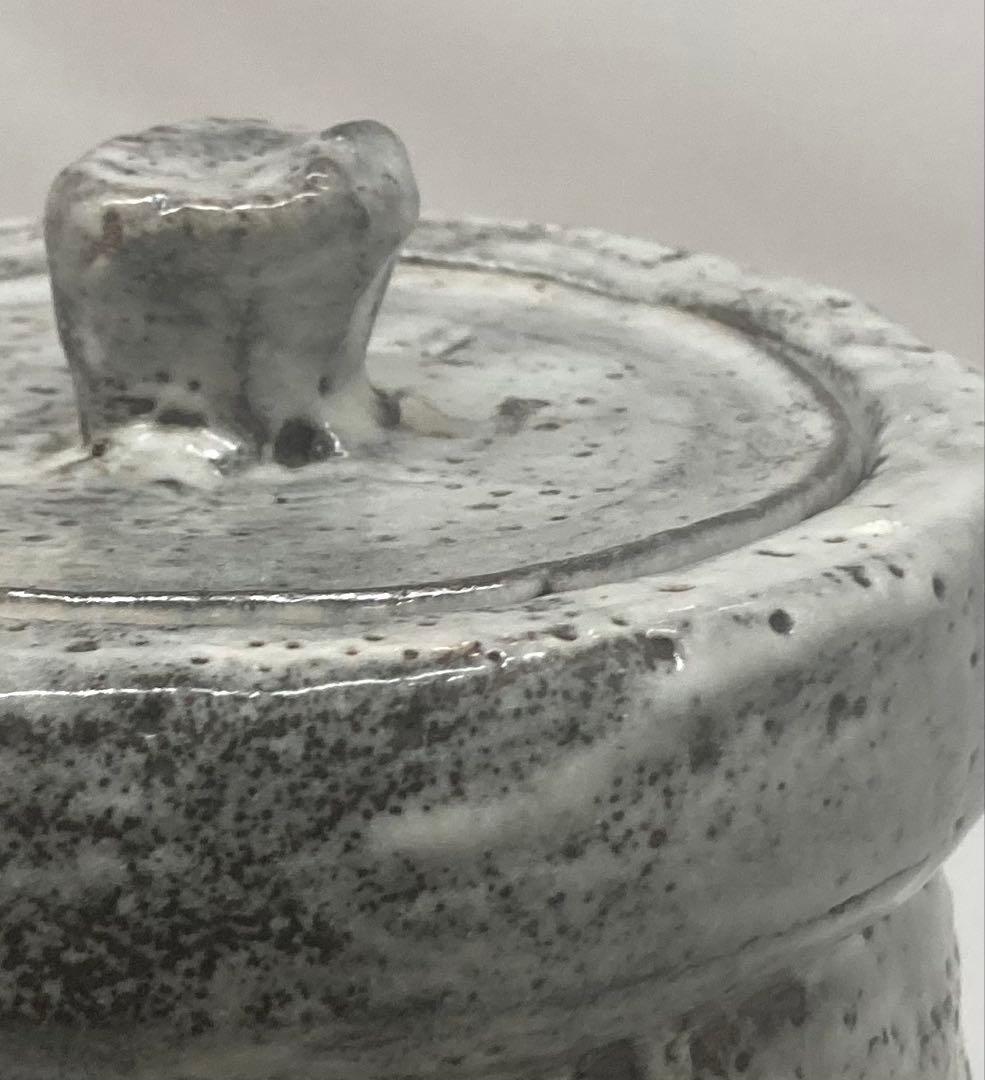 B538b 鼠志野 水指　作者不詳　木箱無し　茶道具