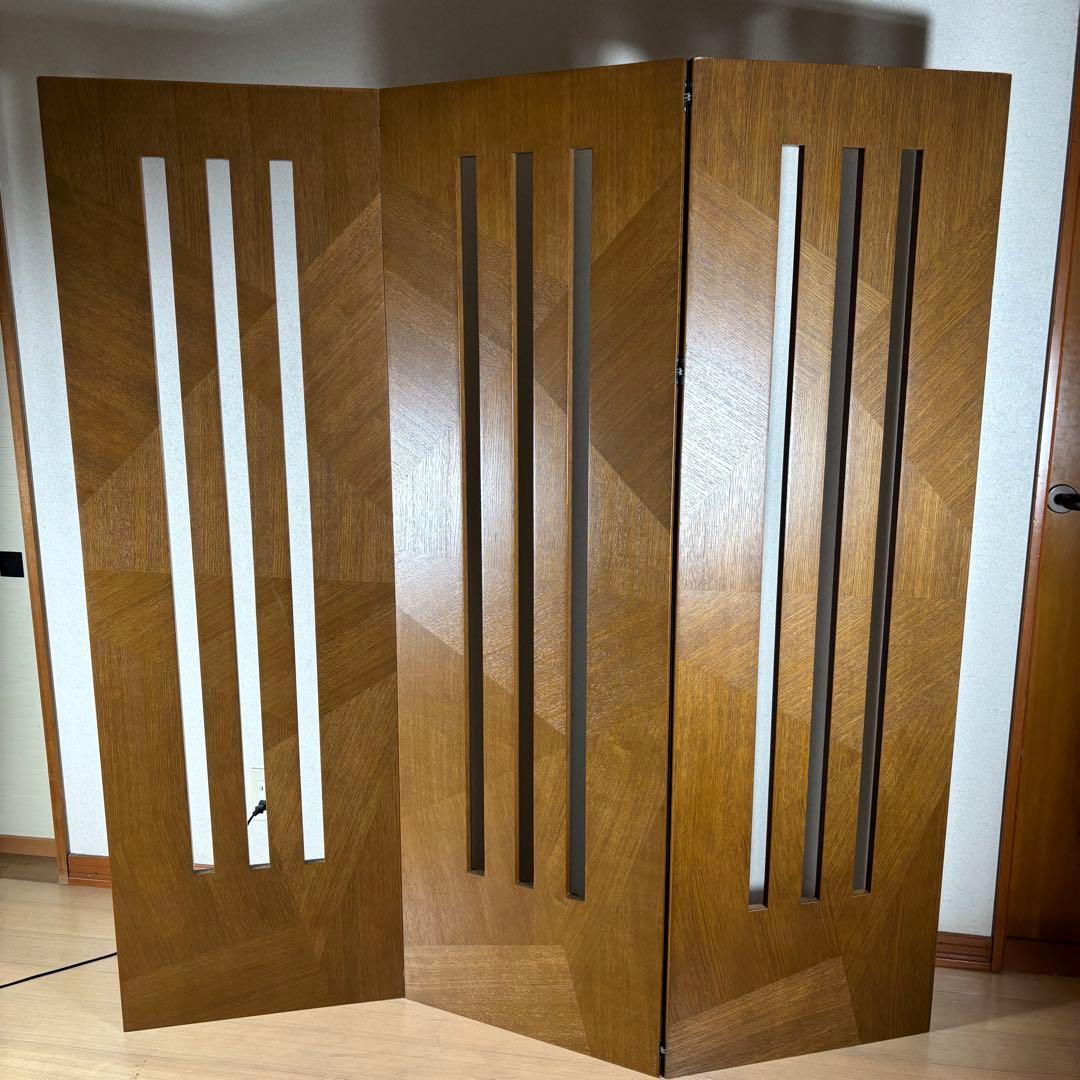 【希少】カンディーハウス　木製　衝立　3連　パーテーション