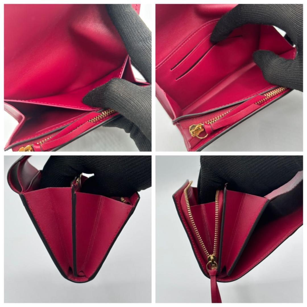 極美品 ルイヴィトン モノグラム フロール コンパクト 折り財布 赤 コンパクト