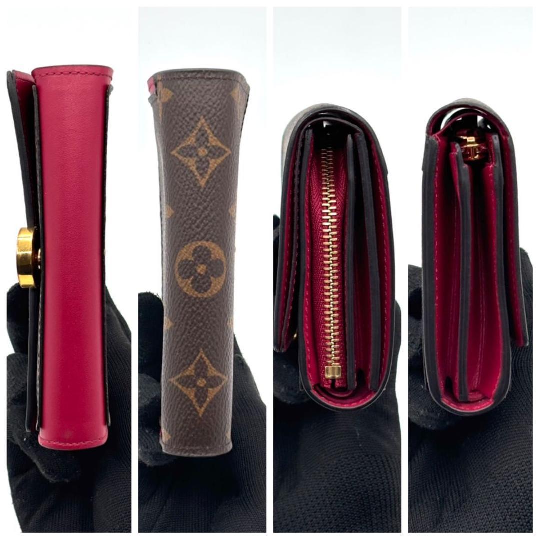 極美品 ルイヴィトン モノグラム フロール コンパクト 折り財布 赤 コンパクト