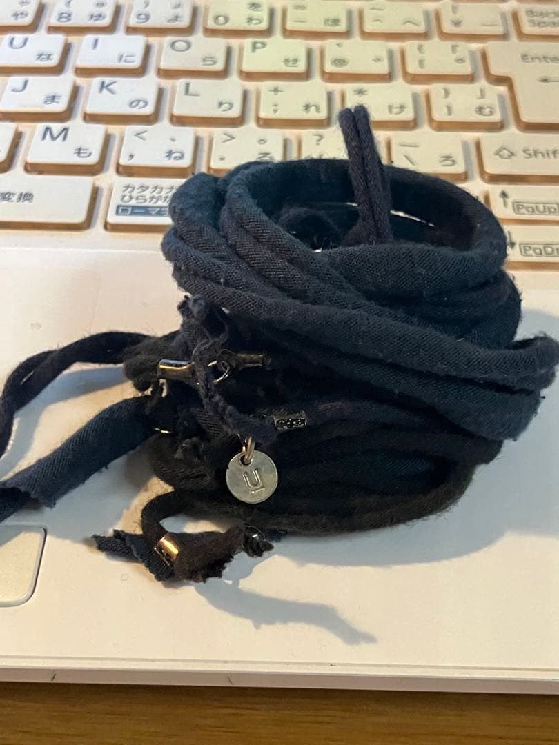 希少アンダーカバー名作紐ブレスバングルネックレスリング初期ドクロスカルワイヤー